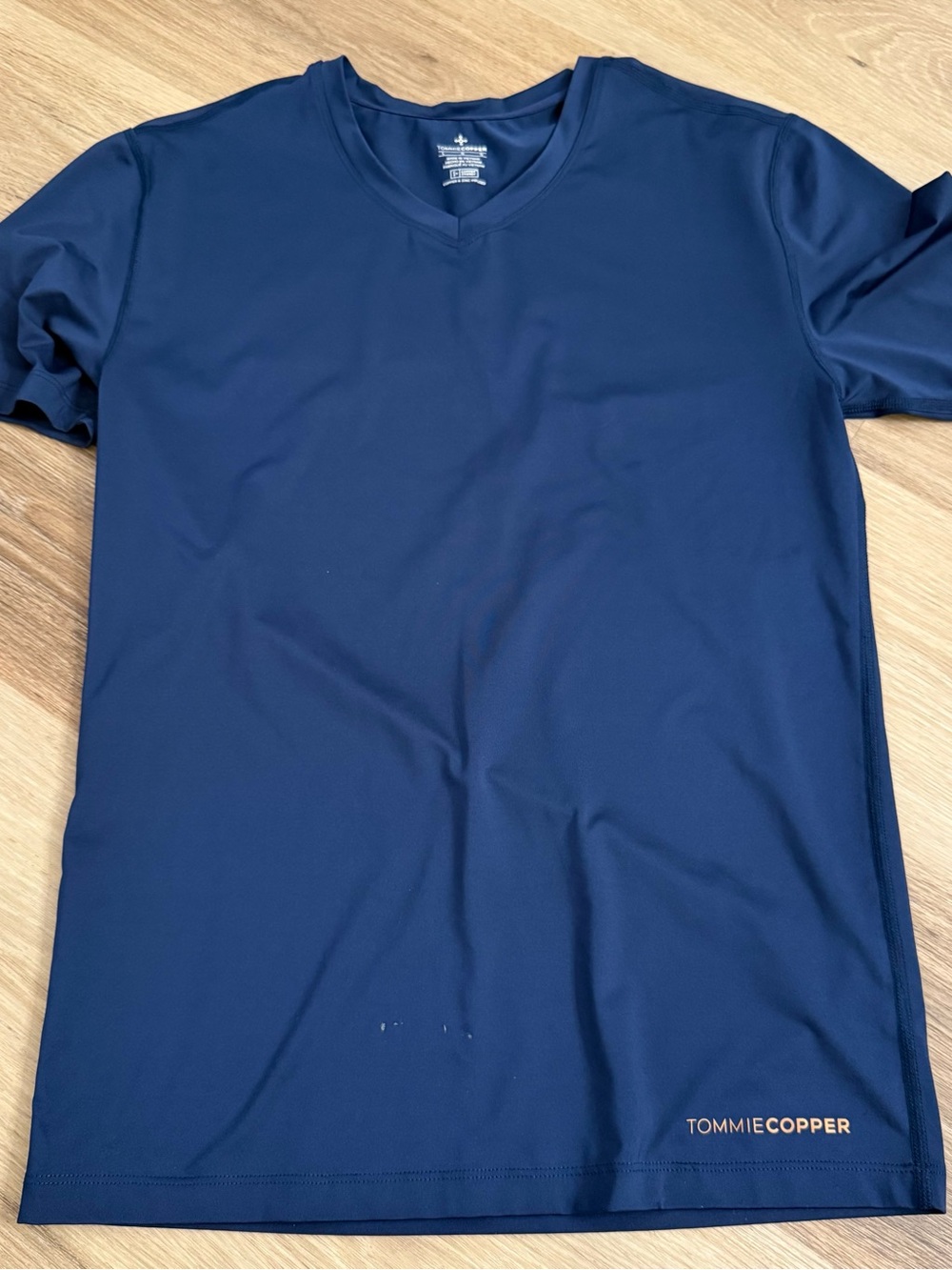 TommieCopper Men's V‑Neck Performance Tee — Navy